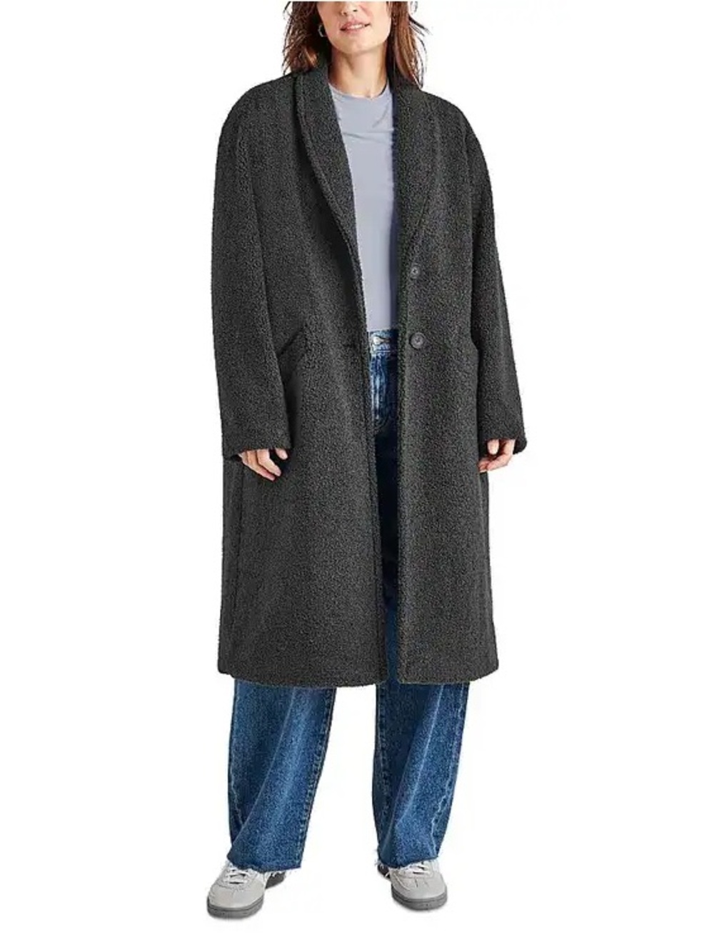 Splendid Black Teddy Coat